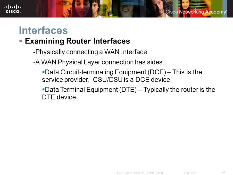 Interfaces Examining Router Interfaces