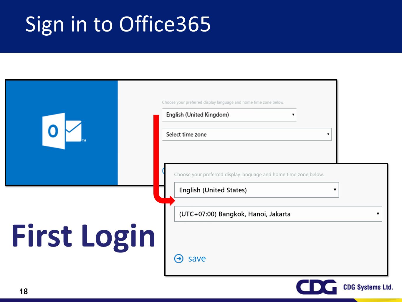 Sign in to Office365 First Login