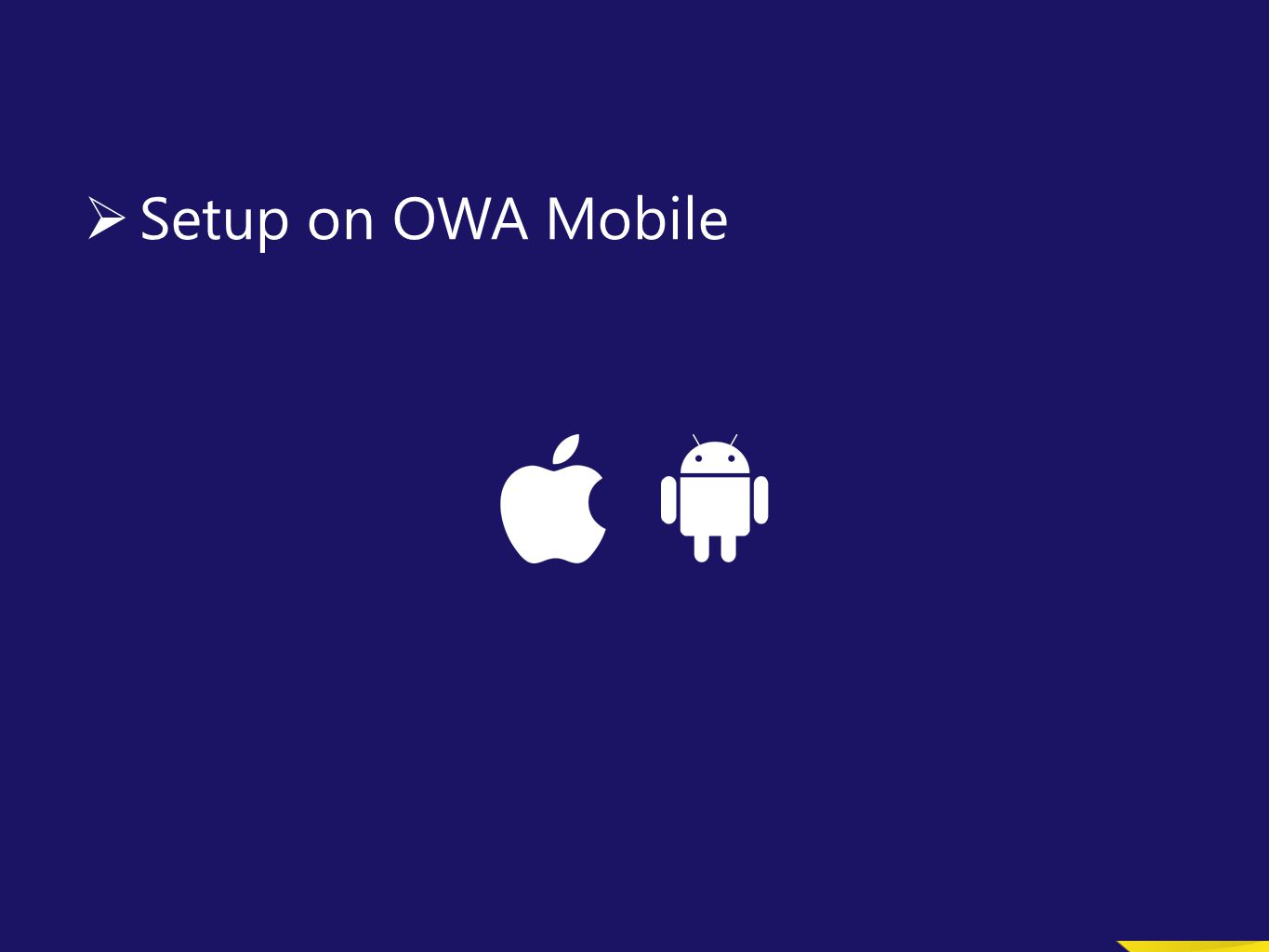 OWA Mobile Setup on OWA Mobile