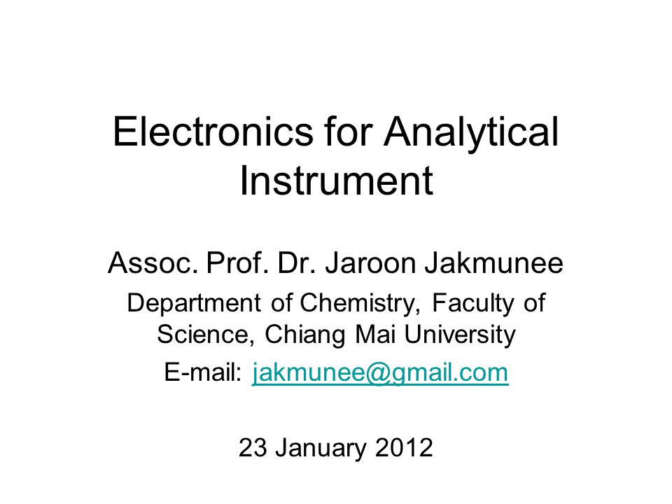 Electronics for Analytical Instrument