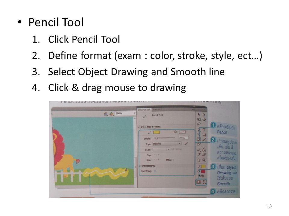 Pencil Tool Click Pencil Tool