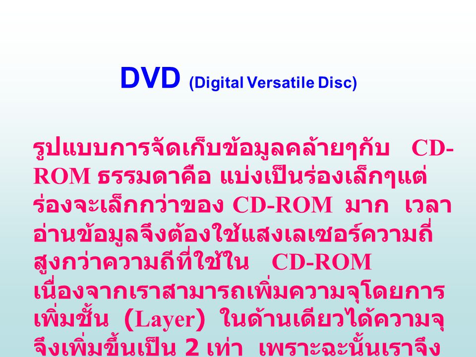 DVD (Digital Versatile Disc)