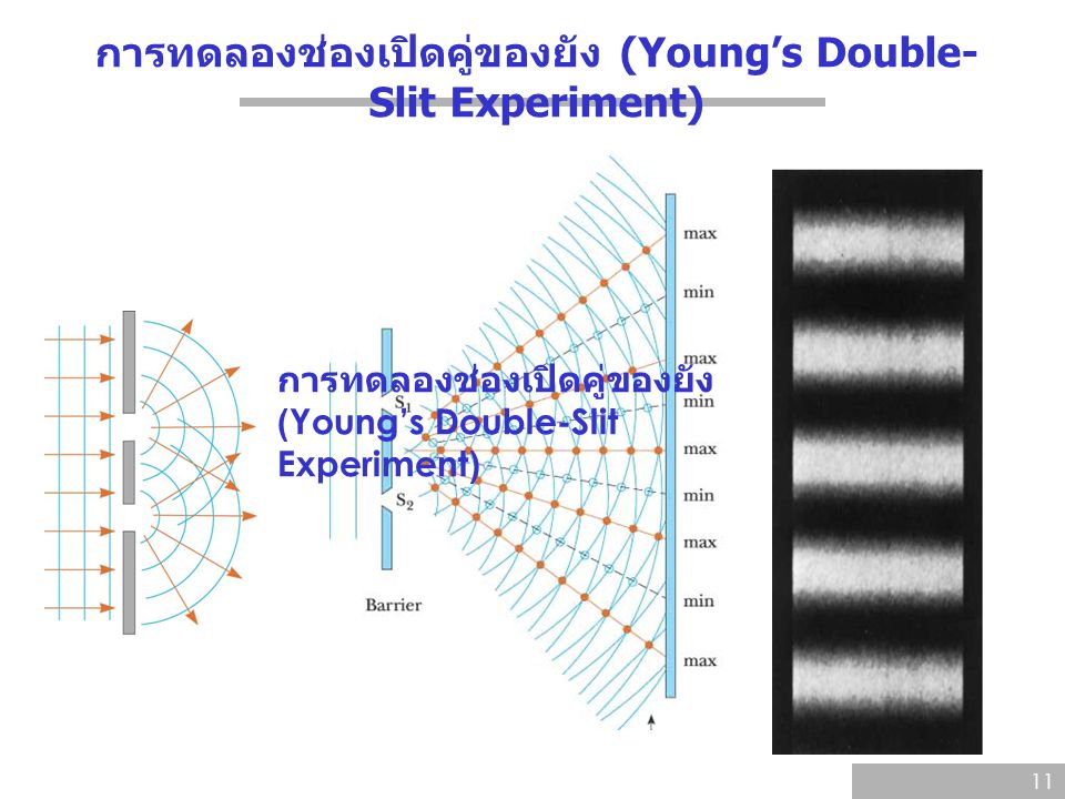 การทดลองช่องเปิดคู่ของยัง (Young’s Double-Slit Experiment)