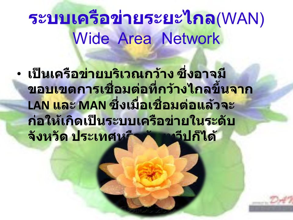 ระบบเครือข่ายระยะไกล(WAN) Wide Area Network